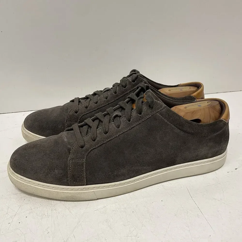 Allen Edmonds Men’s Suede Sneakers Size 12 D Courtside Design Dark Grey
